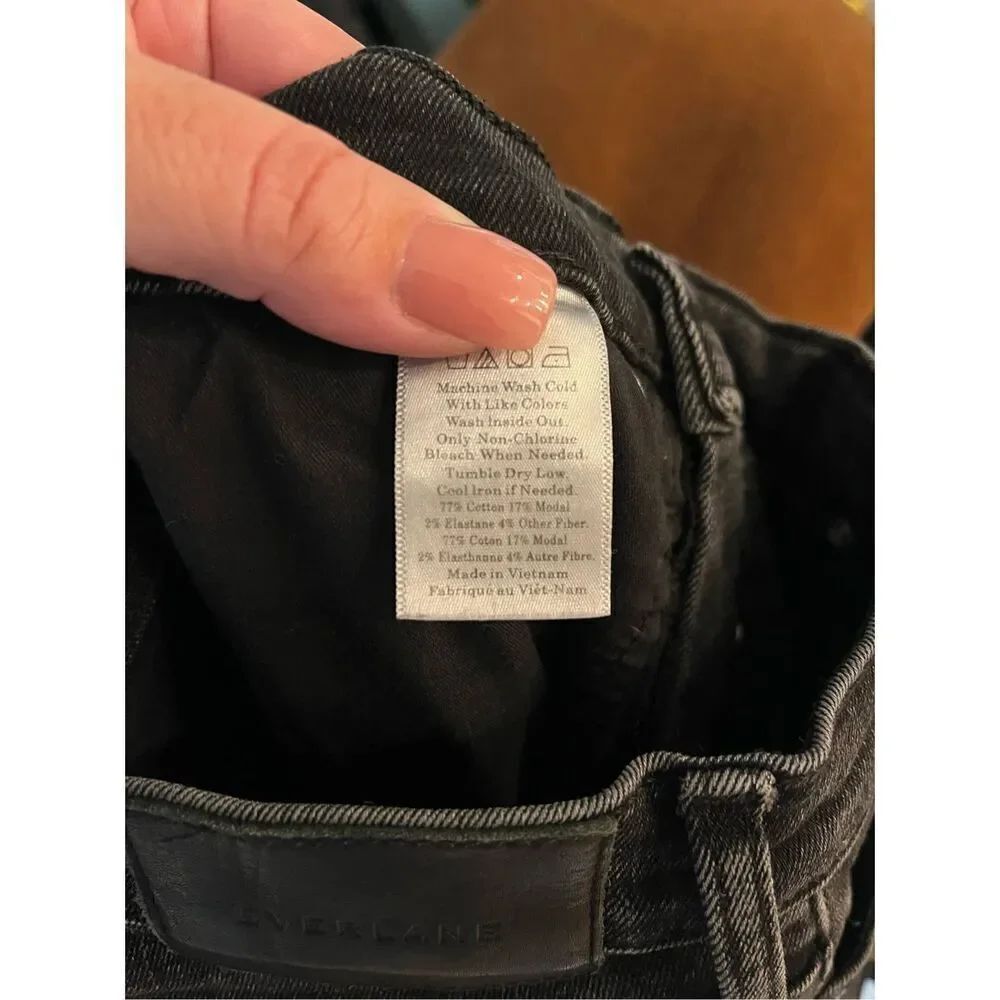Everlane Black Button Fly High Rise Ankle Skinny Jeans sz 25 EUC - Picture 8 of 8